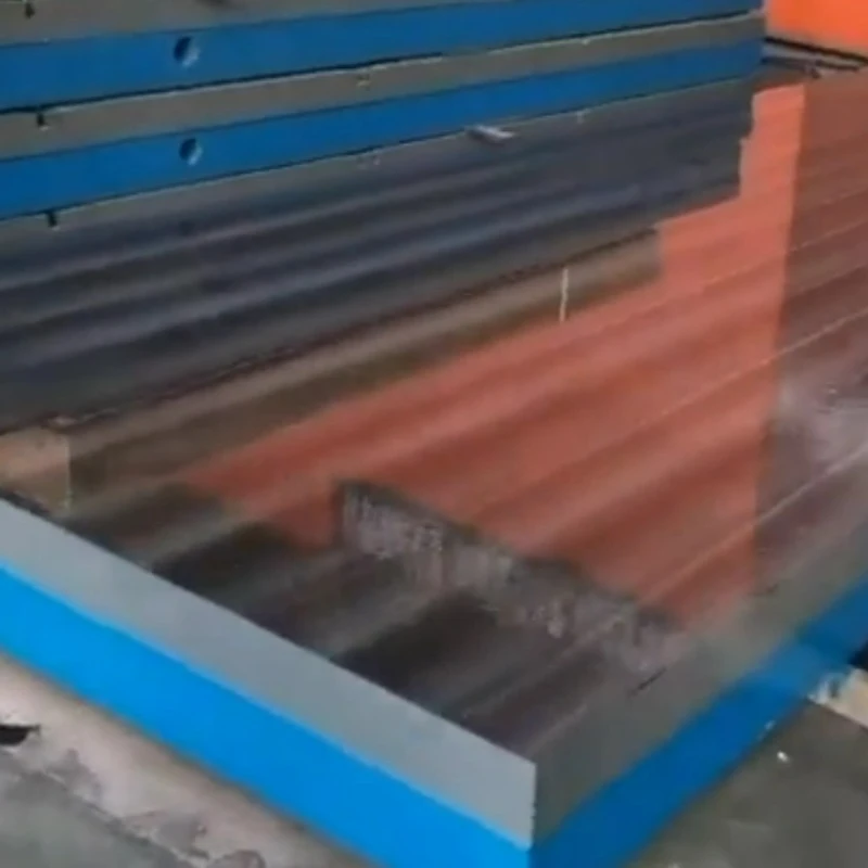 Awọn 2 Meter nipasẹ 6 Meter Cast Iron Scraping ati Lapping Platform ti n duro Ifiranṣẹ